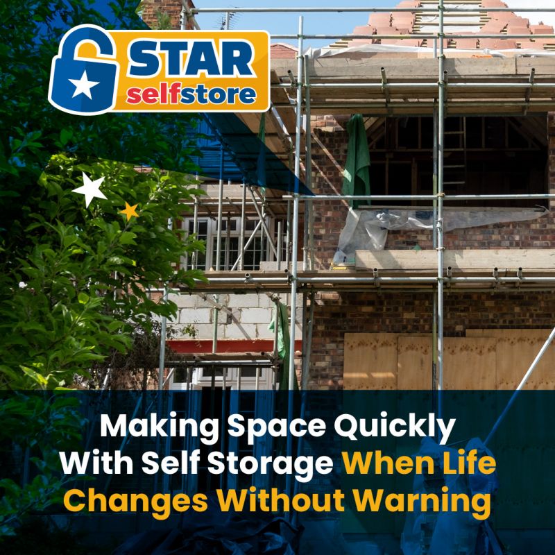 Making Space Quickly With Self Storage When Life Changes Without Warning